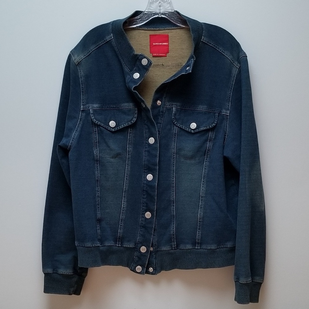 Gloria Vanderbilt Dark Blue Denim Jean Jacket